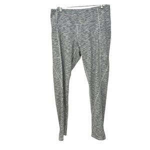 Healthyoga Gray & White Athletic Leggings - Size XXL